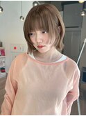 ☆ヌーディカラー/小顔ヘア/大人ボブ/前下がりレイヤーボブ