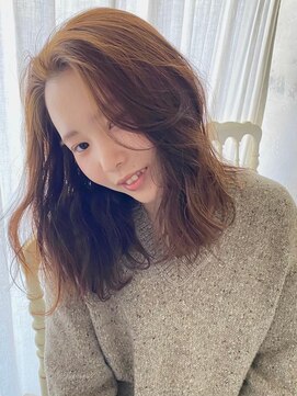 ニュイ(NUIT) バレイヤージュダブルカラーミルクティーベージュカラー韓国