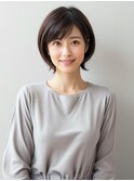 艶やか美シルエットショートボブ30代40代50代(梅田)