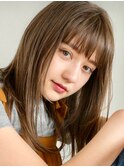 イメチェン/ホワイトブロンド/外ハネボブ/ワイドバング/表参道