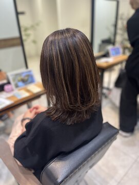 ケンジ 南林間(KENJE) ハイライト×レイヤー×ブラウンカラー【南林間】