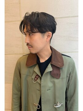 ヌイ 横浜(nui) センターパート抜け感緩めパーマ_アップバングショート