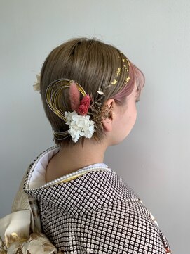 コアフィールみま 鴨島店 ショート×振袖☆★