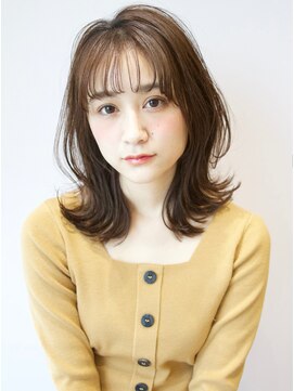 アフロート ルヴア(AFLOAT RUVUA) シースルー前髪★『外ハネミディ』で大人な雰囲気に！！【京佳】