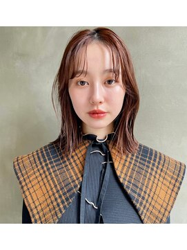 アマーク(a mark) 【小川　結女花】ピンクベージュロブ