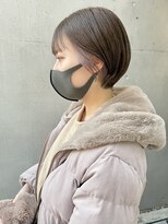 ラミエバイメルト 下北沢(lamie by melt)&nbsp;毛利/ショートイヤリングカラー秋冬ペールベージュ10代20代人気