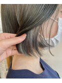 ボブ×インナーグレージュ