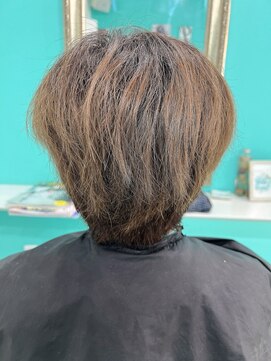 ドライブアンドビジョン 池袋(Drive&Vision) Beforeショコラベージュ酸性ストレートショート[池袋縮毛矯正]