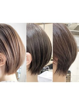 ショート・ボブ・レイヤーカットで旬髪に！髪質や毛流れを計算したカットで綺麗なフォルムが長続き☆