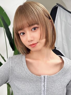 ラフィス ヘアー フォンテ 松山銀天街店(La fith hair fonte) 【La fith】切りっぱなしボブ×姫カット×ケアブリーチ