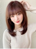 【NEW OPEN】小顔前髪あり後れ毛サイドバングメルティカラー