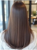 【縮毛矯正×艶ロング】乾かすだけでまとまる美髪ストレート