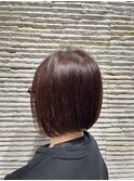20代30代40代前下がりストレート小顔補正立体カット