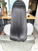 ヘアーグロウニコ(hair grow nico...)&nbsp;髪質改善ストレート★極艶ダークグレーカラー★