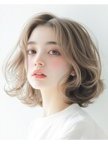 アベックプレジール 海老津店(AVEC PLAISIR)&nbsp;透明感カラー×コテ巻きゆるスタイル