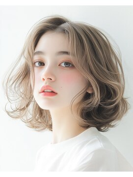 アベックプレジール 海老津店(AVEC PLAISIR) 透明感カラー×コテ巻きゆるスタイル