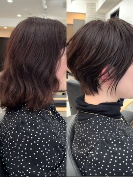 メモリーズ 銀座(Memories) 似合わせショート白髪ぼかし脱白髪染めレイヤー40代50代60代下村