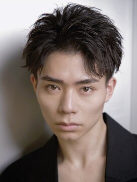 ルーシー 川越(LUCEY) ショートメンズパーマフェザーショート短髪アップバング