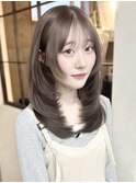 韓国レイヤーカット/ブリーチ/レイヤーカット/ハッシュカット