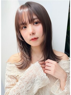 アース 大曽根店(HAIR&MAKE EARTH) 20代30代◎冬の暗めカラー×くびれレイヤーカットで小顔美人