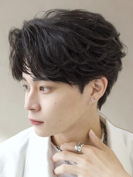エデアンホンテン メンズサロン(EDEAN 本店 （旧：EDEAN 上通）) フェザーパーマ熊本メンズヘア美容室波巻きセンターパート