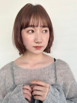 カバーヘア ブリス 上尾西口店(COVER HAIR bliss) くびれボブ/ピンクブラウン/春カラー透明感カラー20代30代p上尾
