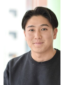 にもう 刈り上げセンターパート/メンズヘア/ニュアンスパーマ