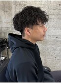 MEN’S HAIR/波巻きツイストスパイラル/リバースセンターパート