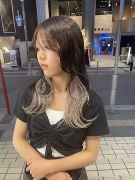 シー 仙台(shii..) 《shii..船水》#インナーカラー#ホワイトグレージュ