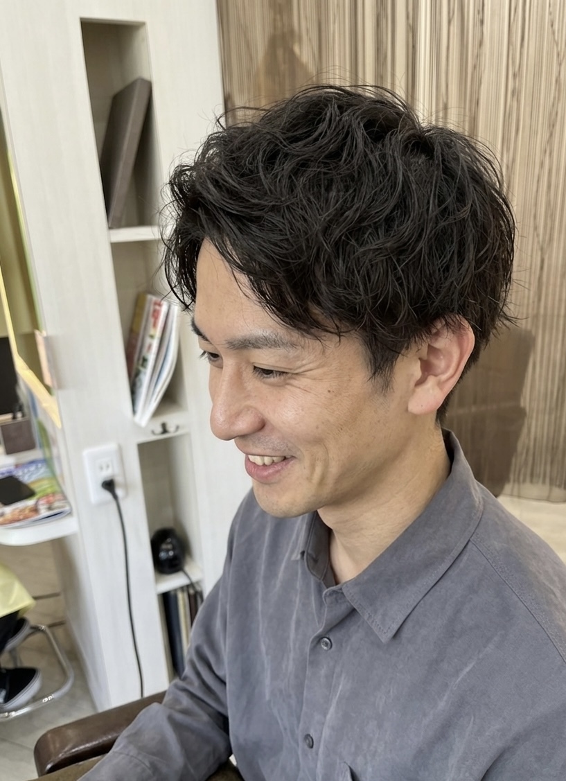 八戸大人メンズパーマ30代40代ボリューム
