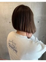 ロッカヘアエジェ(ROCCA hair eje.)&nbsp;ダークアッシュ大人可愛いミルクティーベージュボブ