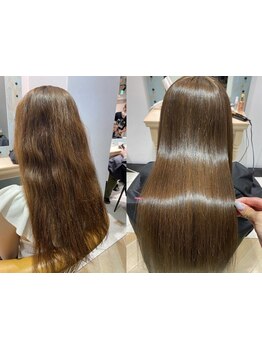 [トリートメント+カット+縮毛矯正\15800]傷みをほぼ与えない施術に大定評。まっすぐ過ぎない縮毛矯正[横浜]