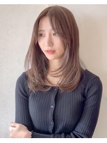 オーブ ヘアー リヨン 西宮北口店(AUBE HAIR lyon) 20代・30代_小顔レイヤーストレート