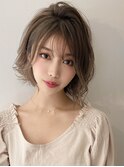 デジタルパーマミニウルフテラコッタくすみブルー20代30代40代