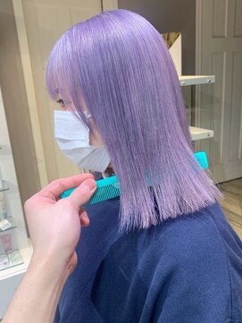 ベレーザ 渋谷(BELEZA) 613ロイヤルパープルネオンカラーディープパープルこなれヘア