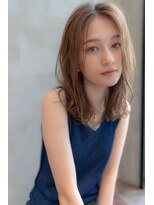 ケアリー 流山おおたかの森(Carelly)&nbsp;大人かわいい前髪セシルカットココアブラウンフリンジウェーブ