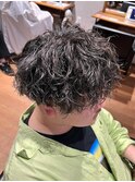 爽やかメンズ☆無造作ツーブロックマッシュナチュラル黒髪