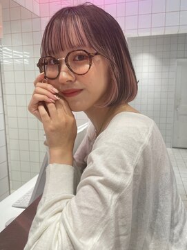 ロンドルーチェ 心斎橋(Lond luce) 韓国前髪顔周り×切りっぱなしボブ【心斎橋/髪質改善】