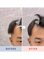 リバティシェアバーバー 銀座2nd(LIBERTY SHARE BARBER)&nbsp;直毛で立つ髪をコテパーマでセットしやすいくせ毛風に！