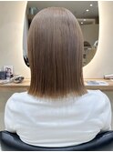 切りっぱなしボブショートボブ長めボブダブルカラーハイトーン