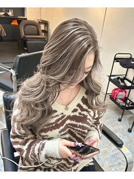 ブレンド 渋谷(BLend) 前髪アンブレラカラーこなれミディイメチェンウェーブパーマ