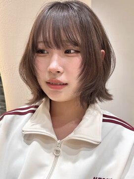 サイン 渋谷(SIGN) 20代/透明感カラー/グレージュ/タッセルボブ/レイヤーボブ