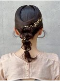 #金粉ヘアアレンジ　#大人女性ヘアセット