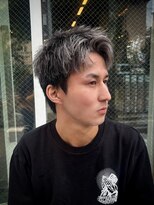 ビンゴ(BINGO)&nbsp;2152黒髪金メッシュ渋谷波巻きツイストスパイラルサーフフェザー