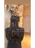 ハーフアップヘアセット