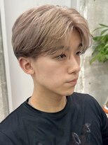 サンクマーケット 渋谷(cinq MARKET) 渋谷メンズブリーチカラーミルクティーベージュセンターパート