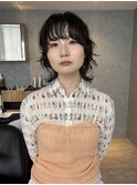 人気パーマスタイル/小顔ヘア/黒髪レイヤーパーマ