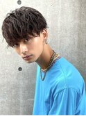原宿マッシュウルフメンズシャドウパーマルーズパーマ韓国fifth
