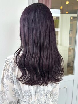 キャパサウス 春日 大野城店(CAPA south) ラベンダーグレージュ 暗髪ヘア ゆる巻きロングヘア 髪質改善