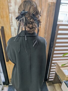 バンビ プライベート サロン(Bambi private salon) お呼ばれヘア＊リボンアレンジ*カチモリヘアBambi松平